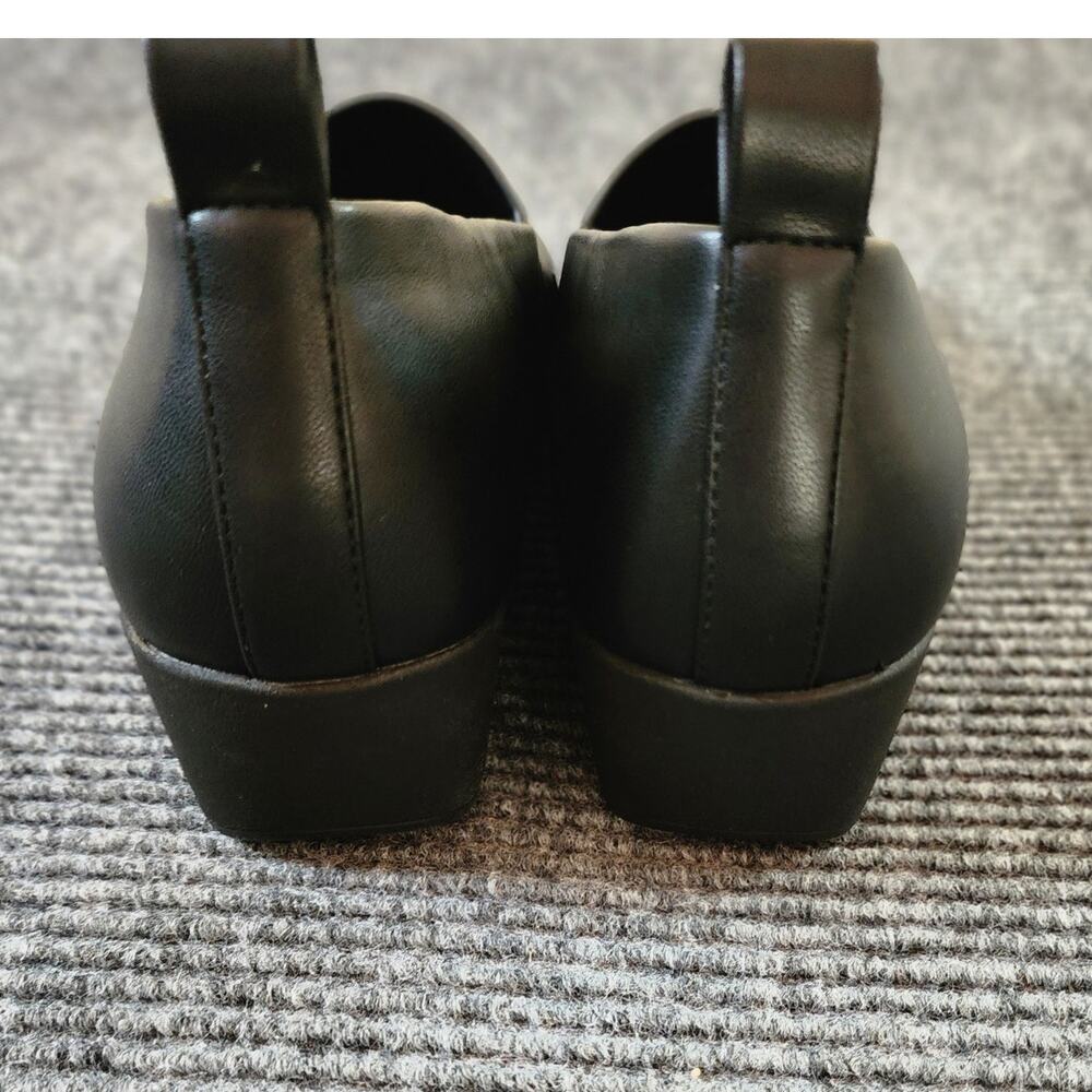 Aerosoles Women's 9W Black Comfortable Stretch Faux Leather Slip-On Wedge - Picture 3 of 11